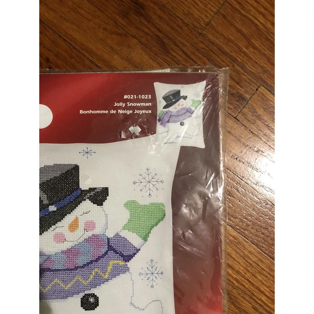 Janlynn Counted Cross Stitch Jolly Snowman 10